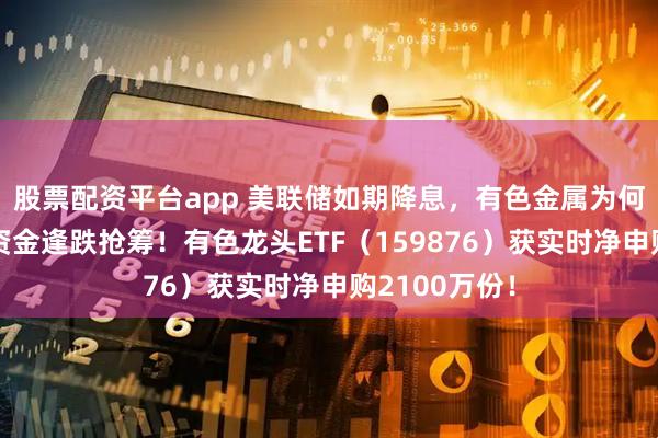 股票配资平台app 美联储如期降息，有色金属为何意外领跌？资金逢跌抢筹！有色龙头ETF（159876）获实时净申购2100万份！