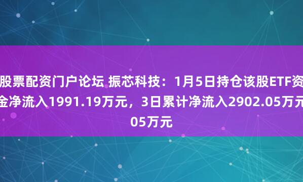 股票配资门户论坛 振芯科技：1月5日持仓该股ETF资金净流入1991.19万元，3日累计净流入2902.05万元